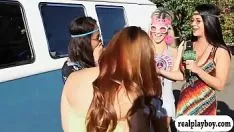 Play Quaternity hotties swanked sinies on the bus