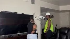Play Construction worker whore kendale give his client a bbc while on the job