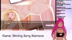 Odtwórz Oglądaj LewdNeko w gorącej transmisji na żywo w VTuber, grając Shining Song Starnova Julie Route, część 5, z wytryskiem w środku i seksem analnym